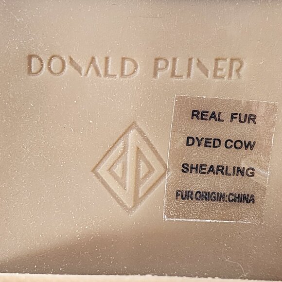 DONALD PLINER NWOB Sammie Shearling Real Fur Block Heel Mule Clog - Picture 7 of 8
